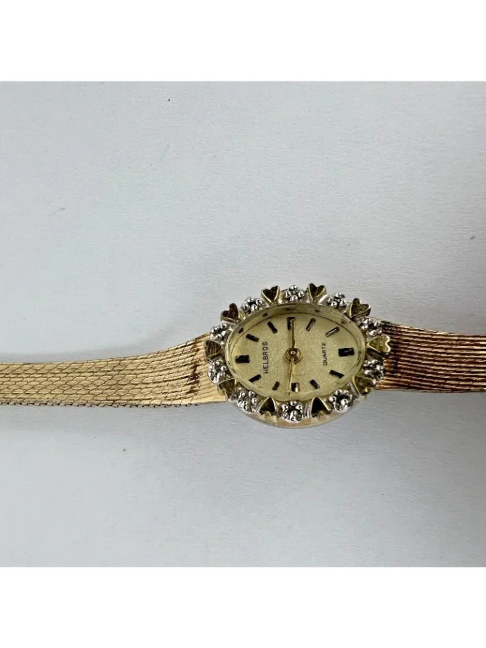 Helbros Women’s Gold Tone Analog Quartz Wristwatch – For Parts Only